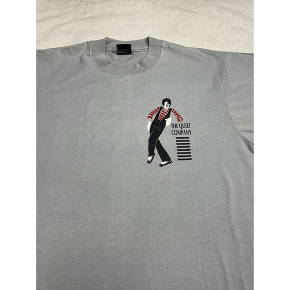 Vtg 90s The Quiet Company Miming  Mime Single Stitch Graphic T-Shirt Size Large - Picture 2 of 10